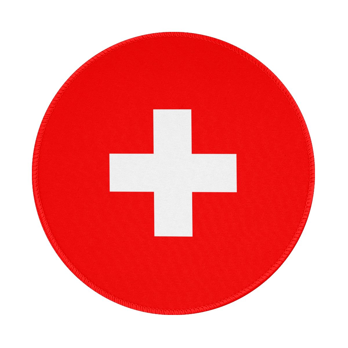 Switzerland Flag Non-Slip Rubber Round Mouse Pad
