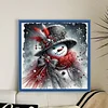Christmas Snowman-11CT Stamped Cross Stitch 45*45cm/17.72*17.72in