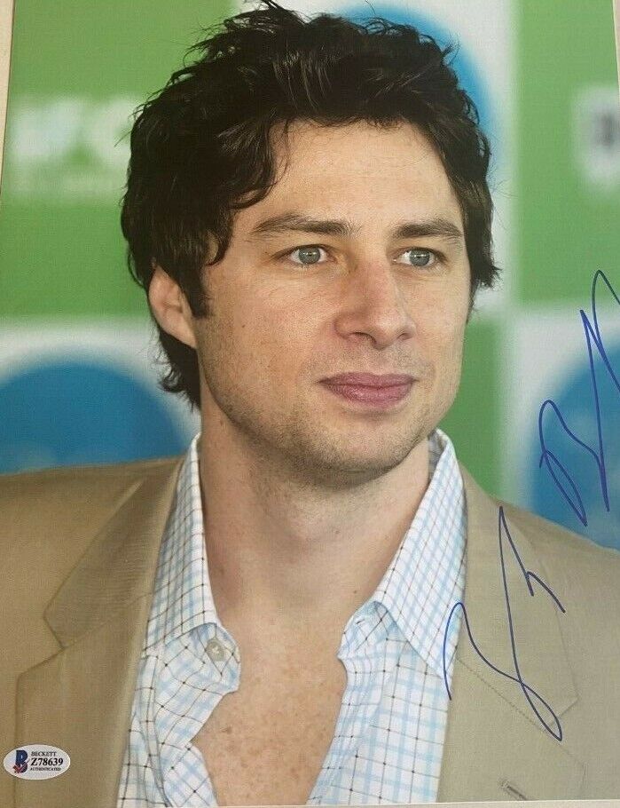 Zach Braff signed autographed 11x14 Photo Poster painting Scrubs Beckett Authenticated COA