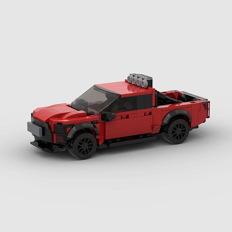 Ford Ranger Red Pickup Truck Custom Car MOC Minifigure Bricks monstertoys