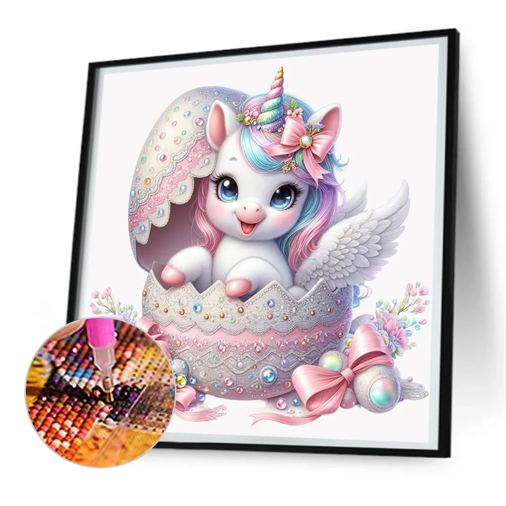 Diamond Painting - Full Round Drill - Jeweled Unicorn Egg(Canvas|30*30cm)
