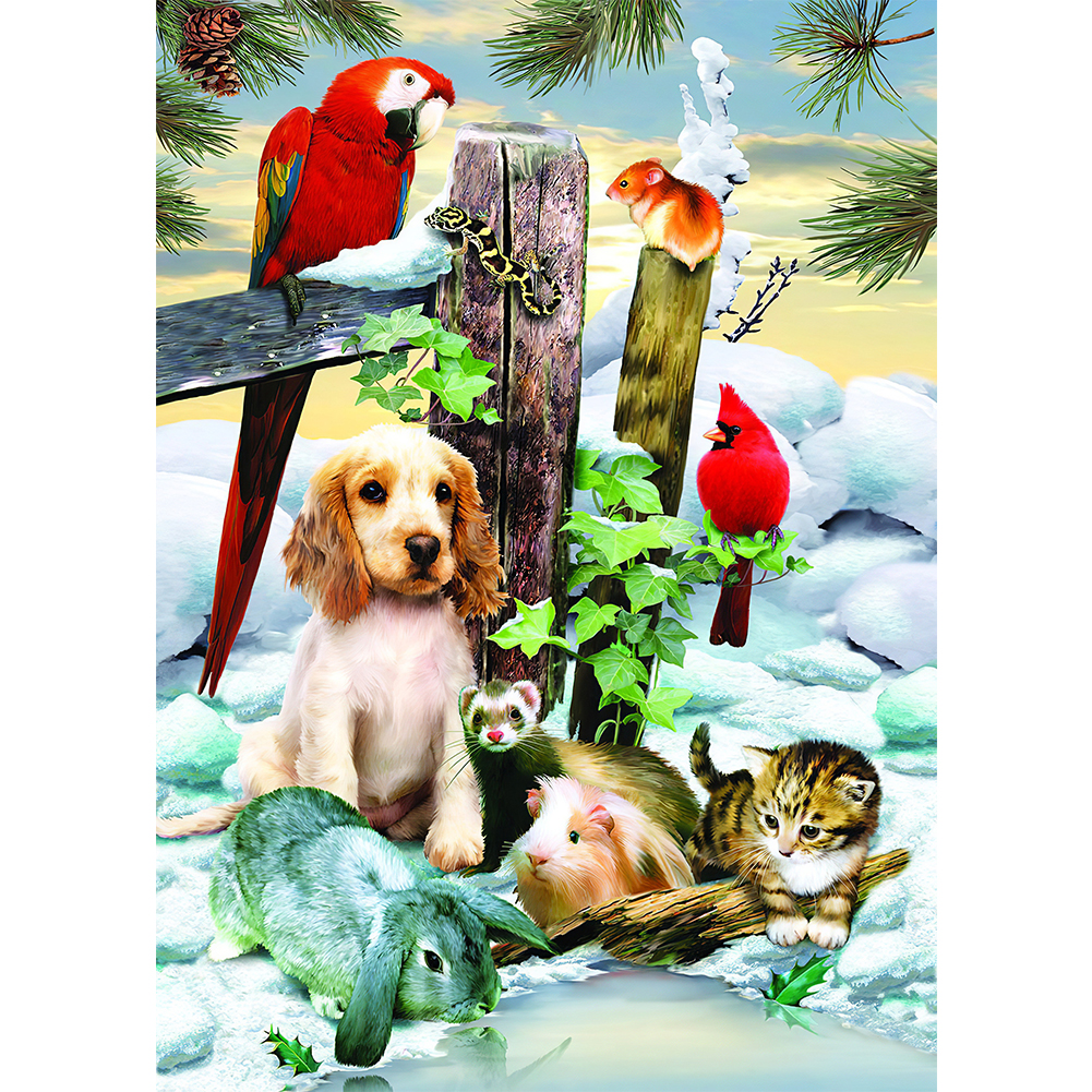 

Snow Dog - Round Drill Diamond Painting - 30*40CM, 501 Original