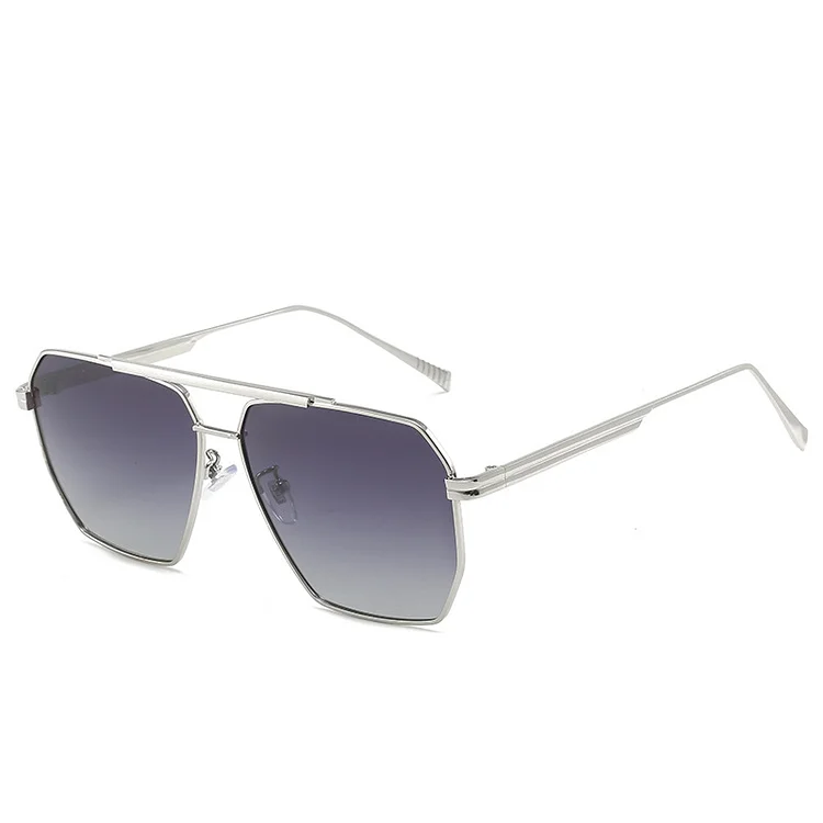 Retro Oversized Square Polarized Sunglasses for Women Men Vintage Shades UV400 Classic Large Metal Sun Glasses VOCOSI VOCOSI