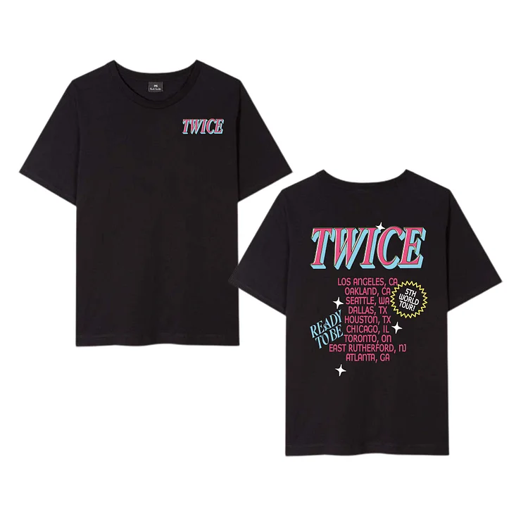 TWICE 5th World Tour READY TO BE Merchandise T-shirt
