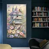 (45*75cm)Flower Birdhouse - Full Square Drill Diamond Painting