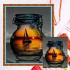 Sailing Boat In A Bottle - 11CT Counted Cross Stitch 40*50cm/15.75*19.69in