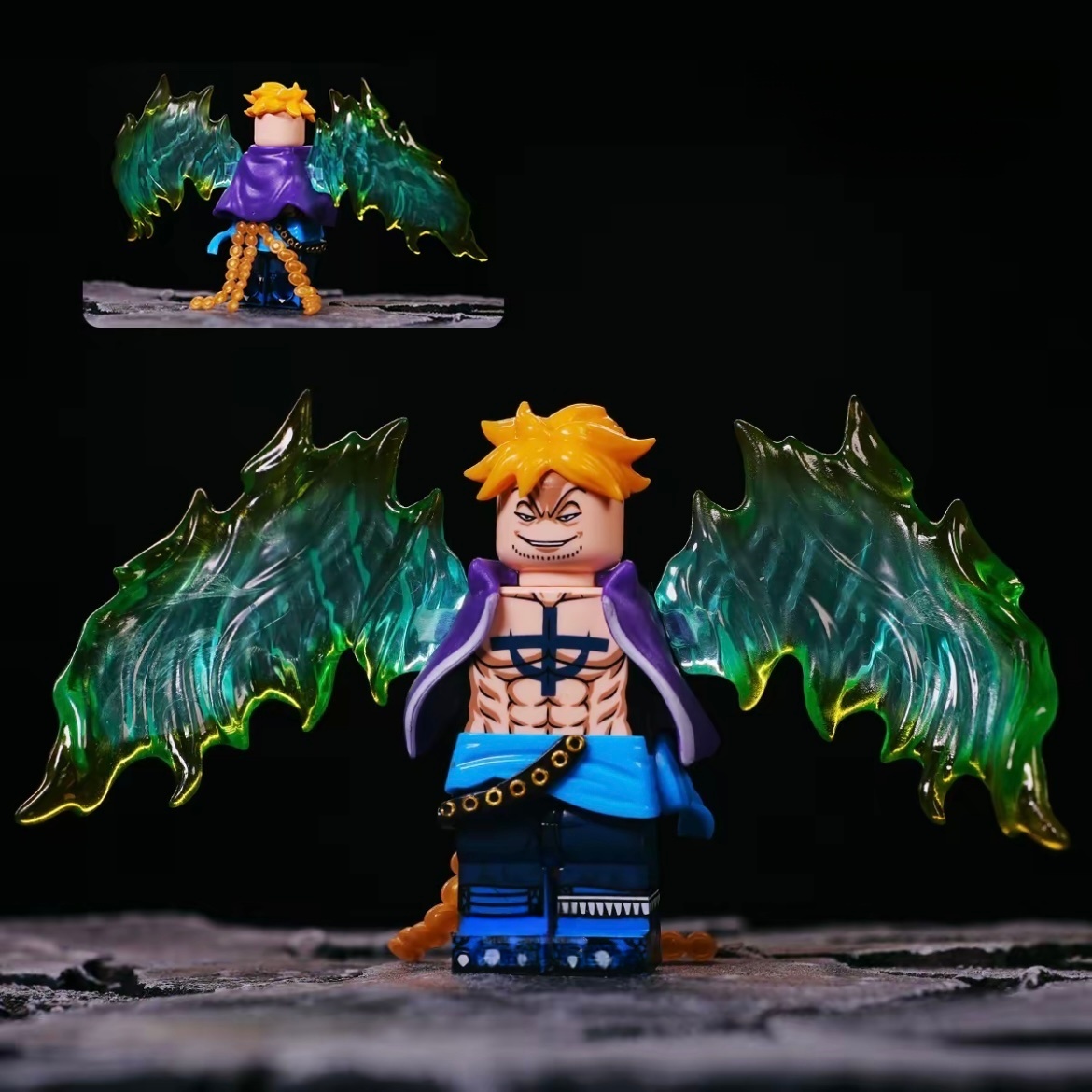 One Piece Minifigure Collection - Luffy, Shanks, Whitebeard, Ace & Marine Admirals Building Blocks Set