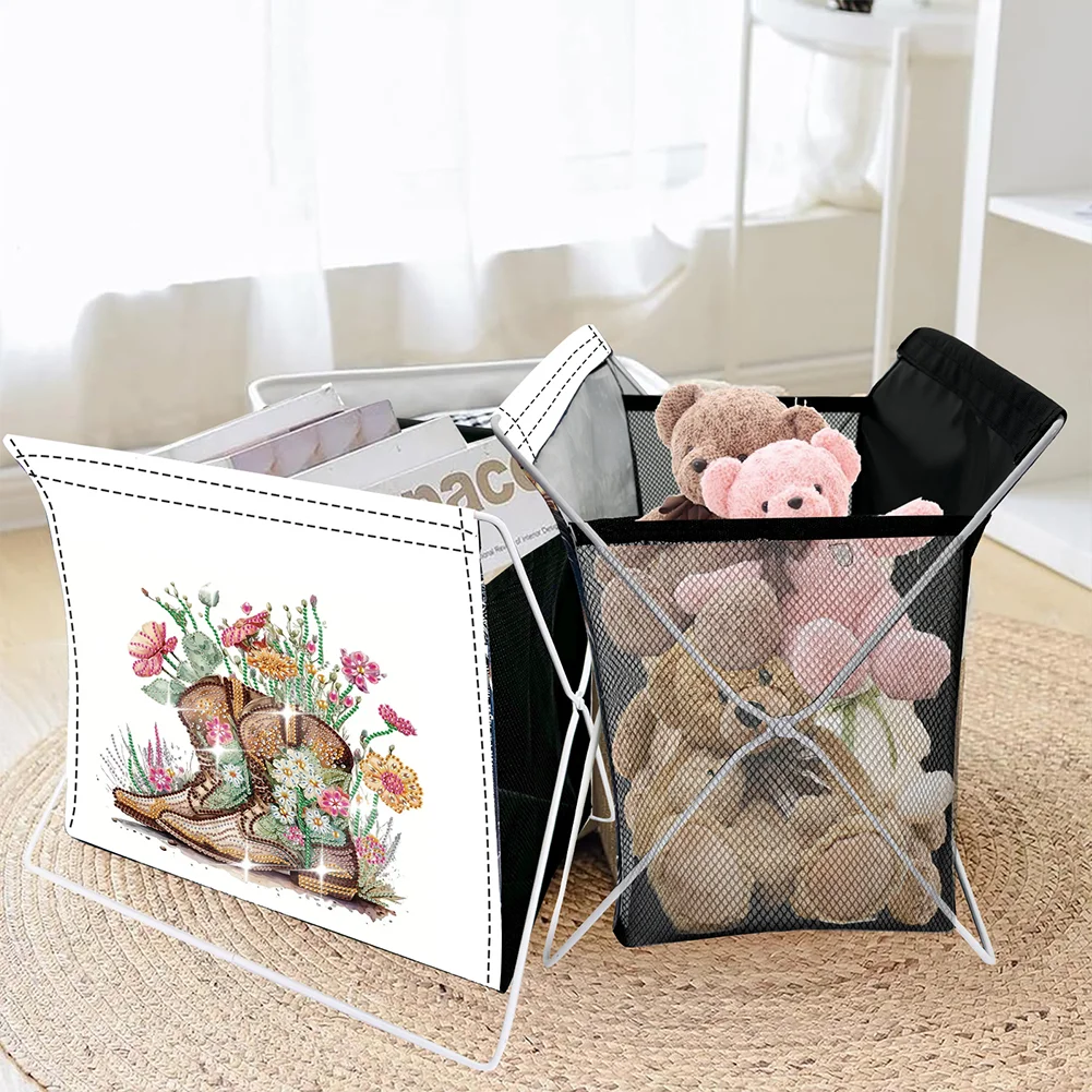 DIY Flower Boots Special Shape Diamond Painting Storage Rack for Adults Kids