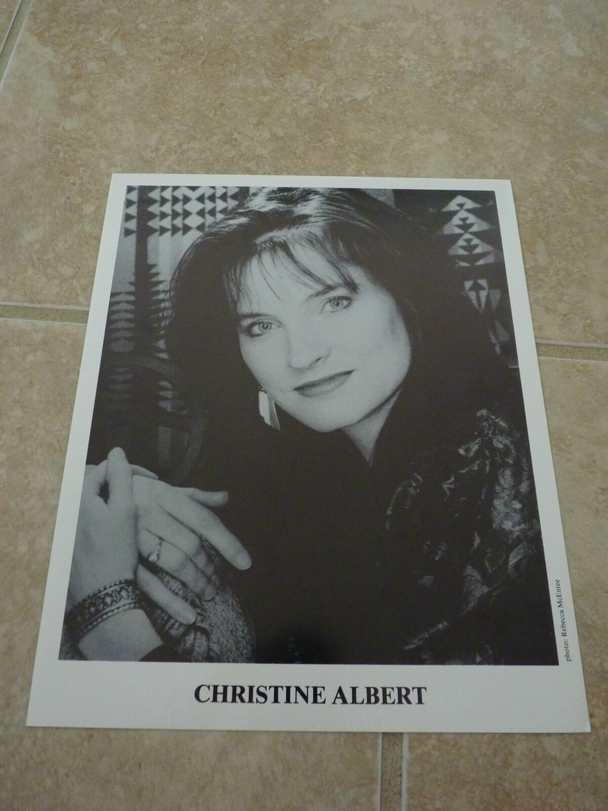 Christine Albert 8x10 B&W Publicity Picture Promo Photo Poster painting