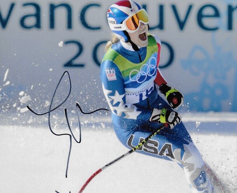 *LINDSEY VONN*SIGNED*AUTOGRAPHED*Photo Poster painting*USA*OLYMPICS*SKIER*COA*