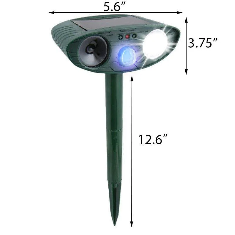 Ultrasonic Deer Repeller - PACK of 6 - Solar Powered - Get Rid of Deer in 48 Hours or It's FREE - vzzhome
