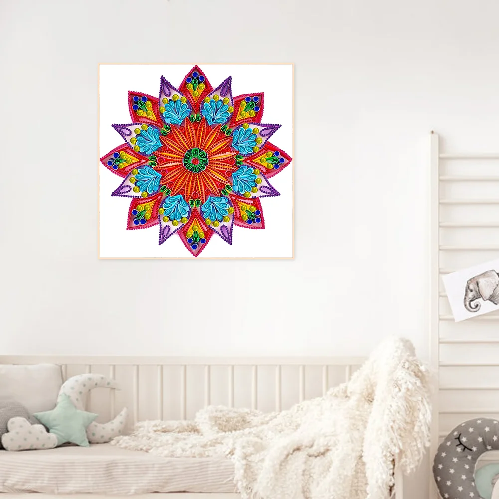 Special Shape Diamond Painting 30*30cm - Quilling Mandala