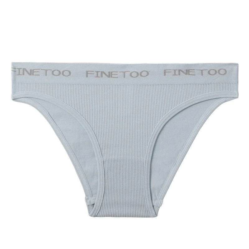 FINETOO Seamless Bra Set Women Deep V Tops Fashion Letter Panties M-XL Ladies Underwear Suit Tube Top Female Briefs Lingerie Set