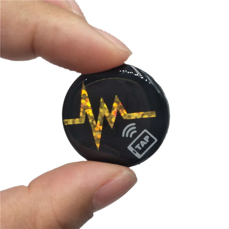 NFC Social Media Button Tag Sticker for smart phones backing