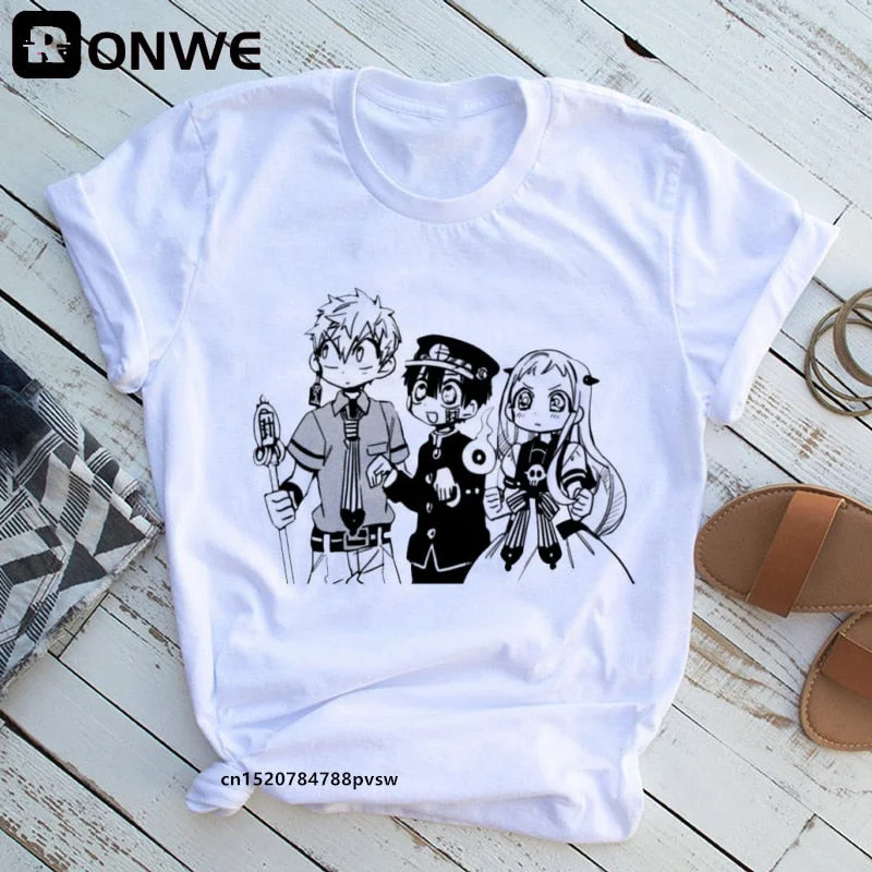 Jibaku Shounen Hanako kun Women Anime T shirt Female 90s Summer Clothing Girl Y2K Fashion T-shirts,Drop Shipping