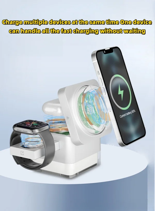 4 in 1 Foldable Magnetic Wireless Charger