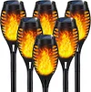 Outdoor Solar Flame Lights 12 LED Lamp Beads Simulated Dynamic Flames IP65 Waterproof Garden Courtyard Landscape Lights