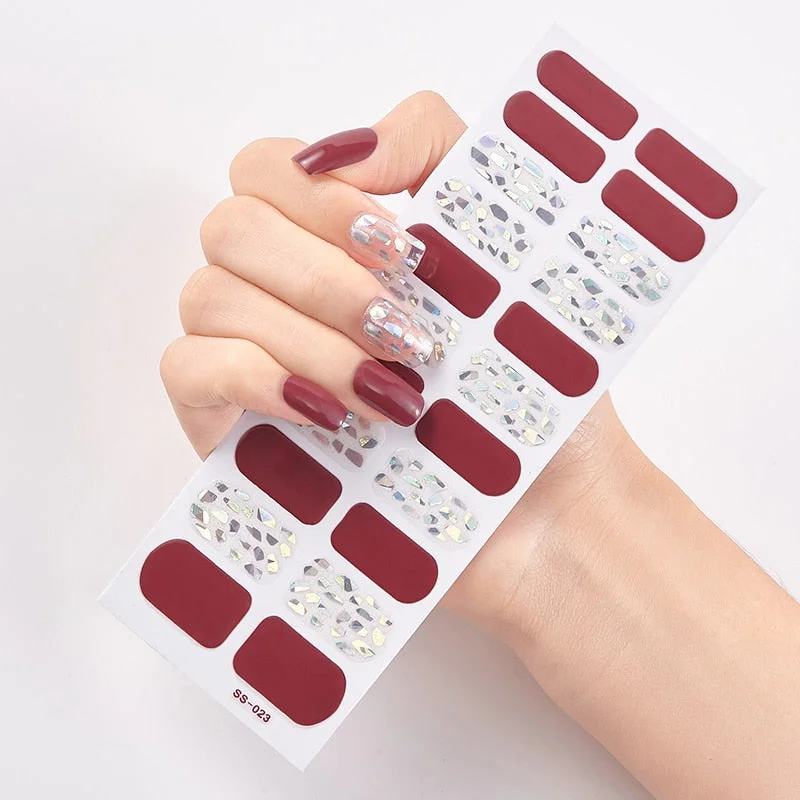 New Year Snow Flakes Nail Polish Sticker DIY Designer Nail Decor Sticker Nail Art Decoration Christmas Nail Sticker Set for Her