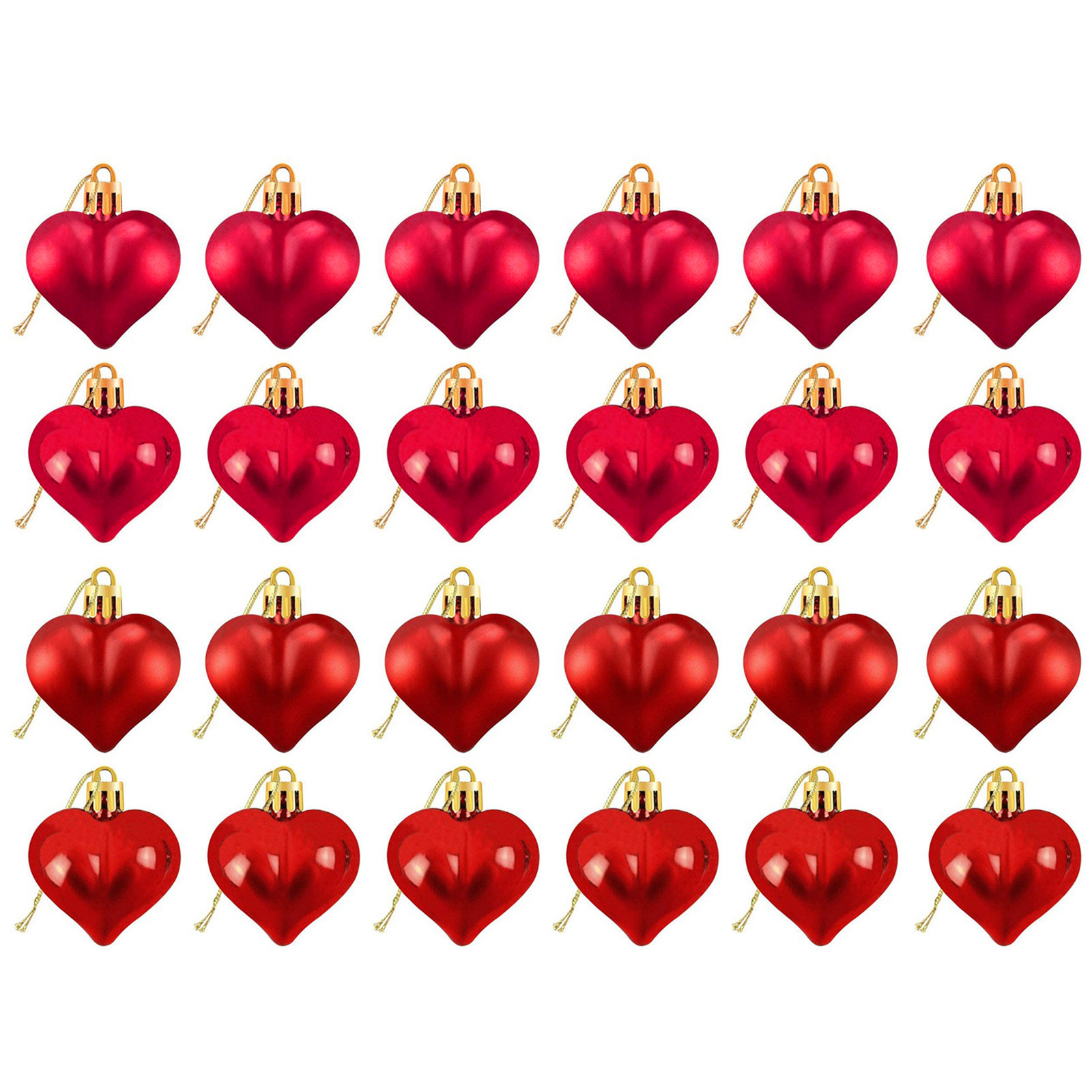 

24pcs Christmas Love Balls Ornaments, Assorted Pendant for Tree Party Decor, 501 Original