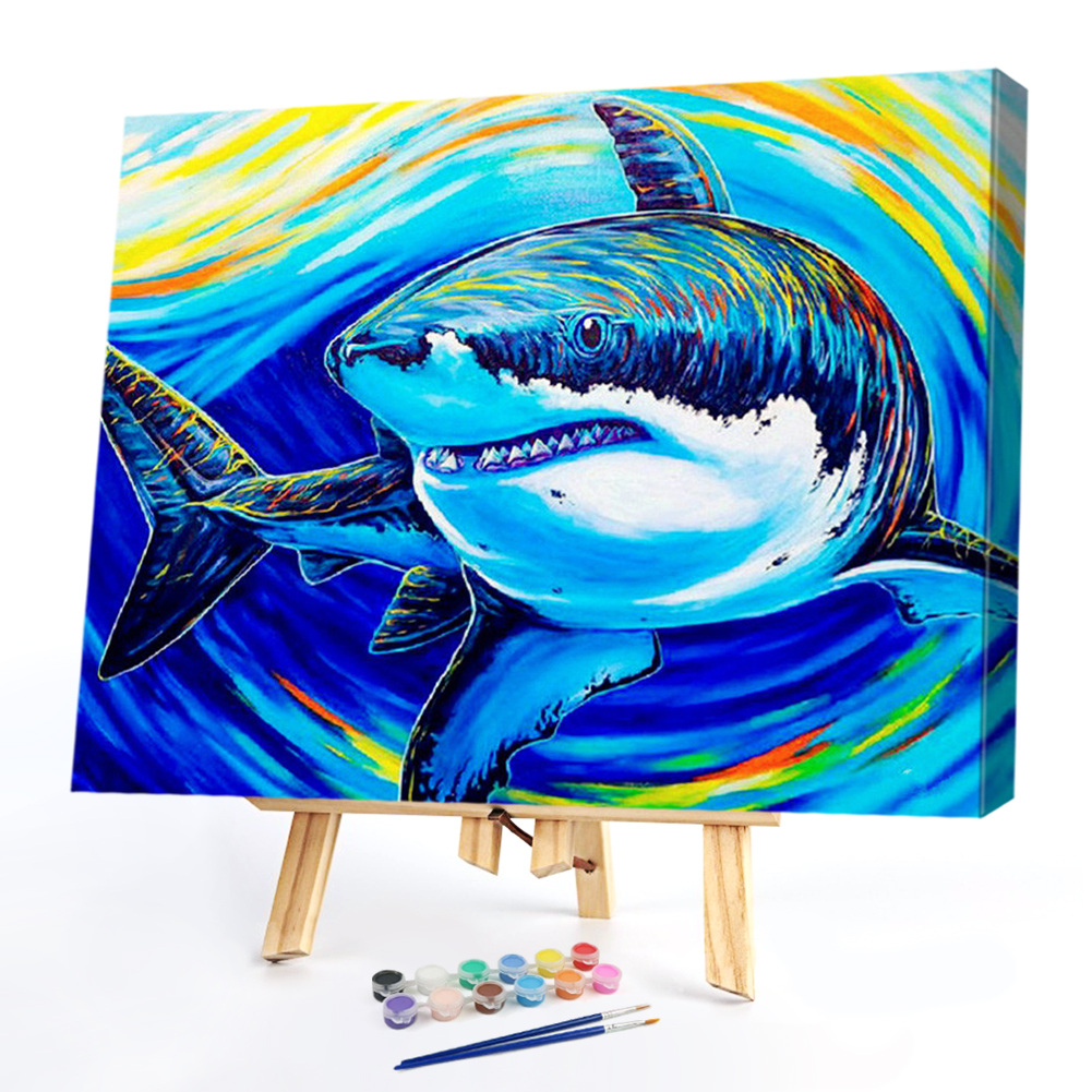 

50*40CM - Paint By Numbers - Shark, 501 Original