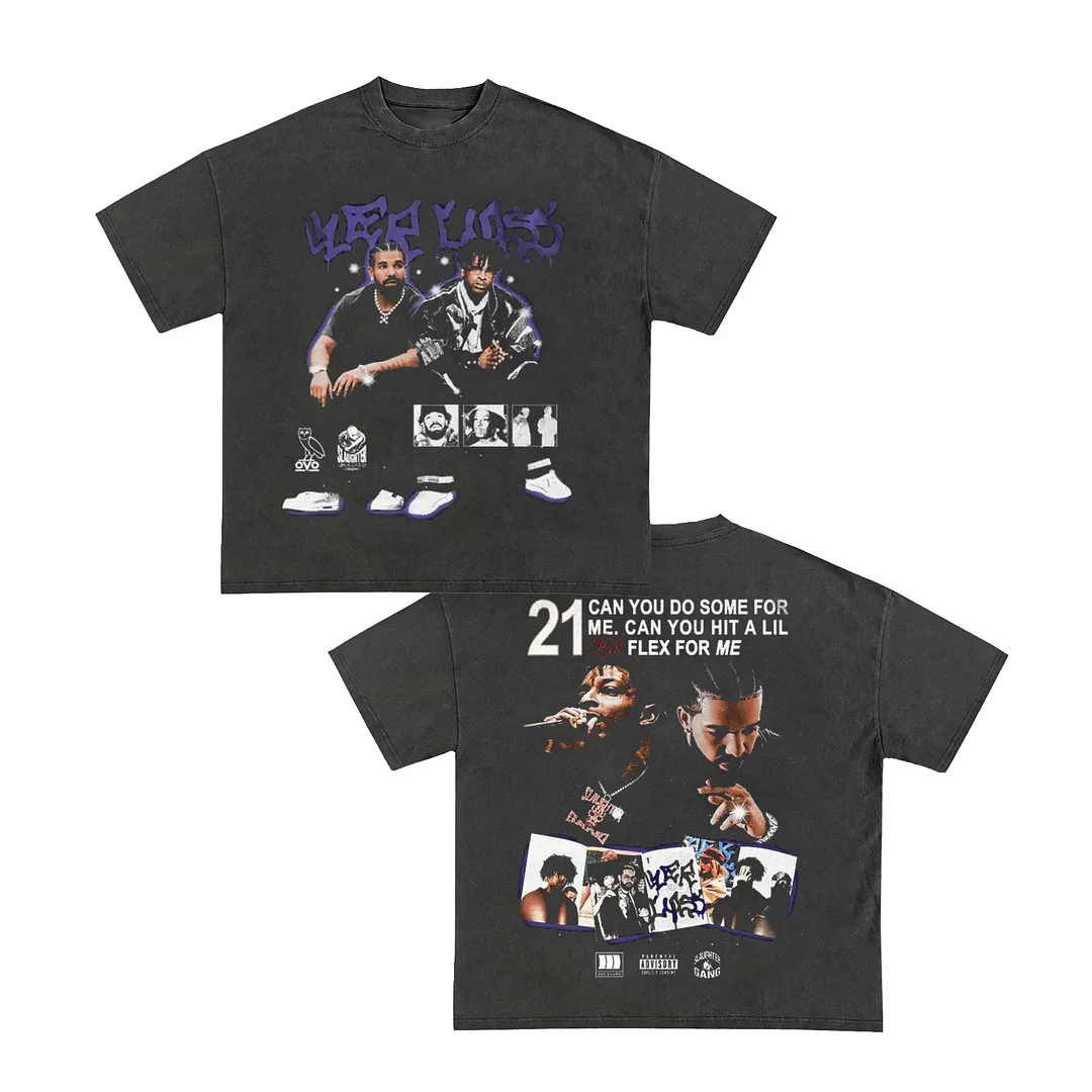 Hip Hop Singer Graphic Short Sleeve T-Shirt
