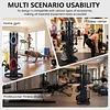 [US Local Warehouse] Vertical Gym Organization for Home Gym Storage Organizer Rack with Lat and Curl Bar Revolving Bars Workout Equipment Storage for 36 Handles & Straps Home Accessories Organization