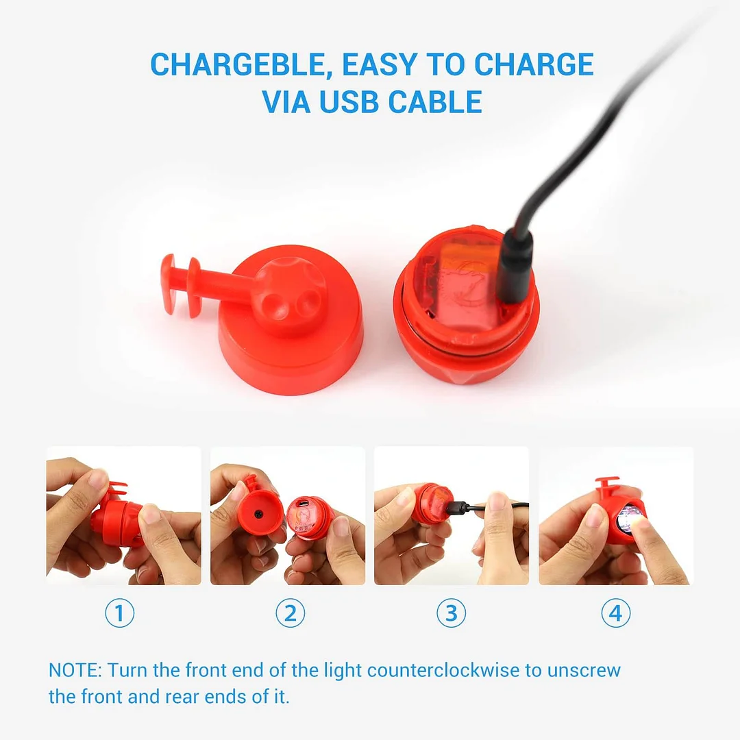 Croc lights - Rechargeable Made of High-quality ABS Plastic  for Adults and Kids