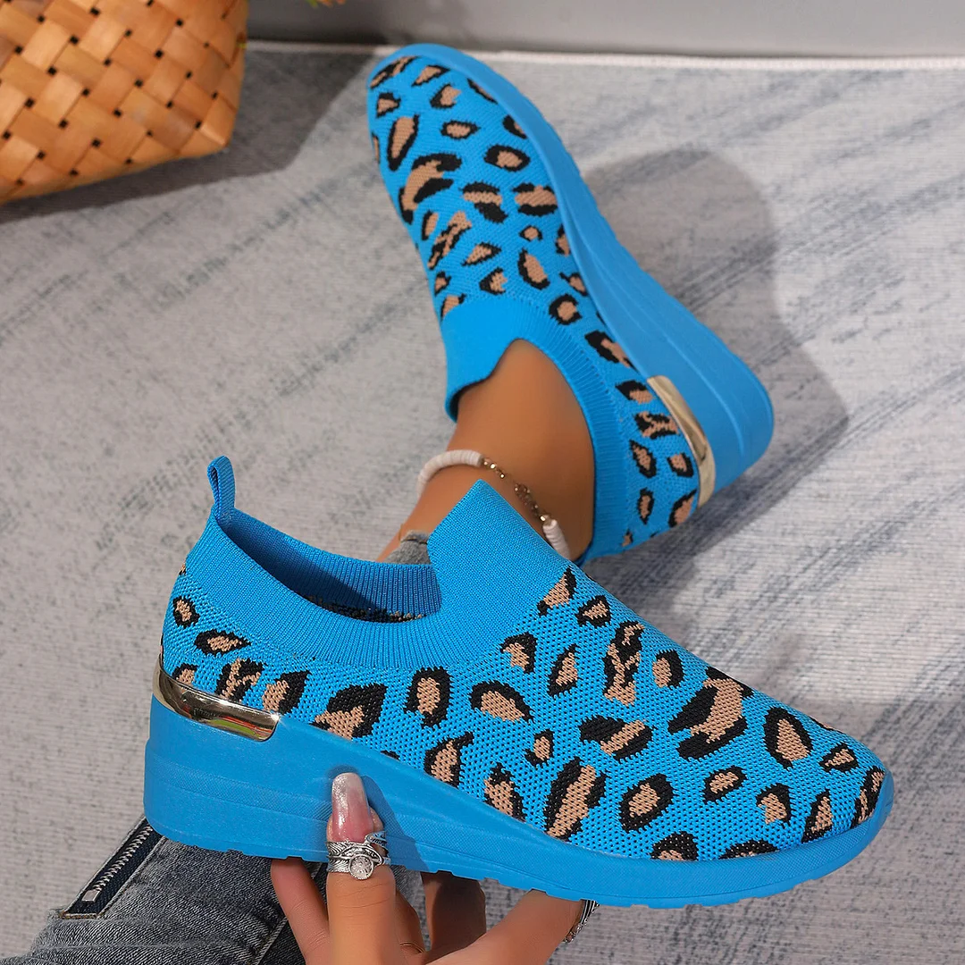 Yyvonne Women's Shoes In The Spring And Summer Of 2025 New Flying Mesh Shoes Children Leisure Sports Slopes And Thick-Soled Single Shoes