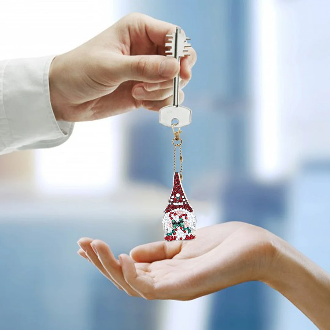 5pcs DIY Diamond Painting Keychain - Xmas Gifts(Double Sided)