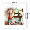 Weird Sewing Girl-11CT Stamped Cross Stitch 40*40cm/15.75*15.75in tapestrymarket