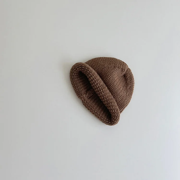 Baby Toddler Solid Color Knitted Casual Beanie