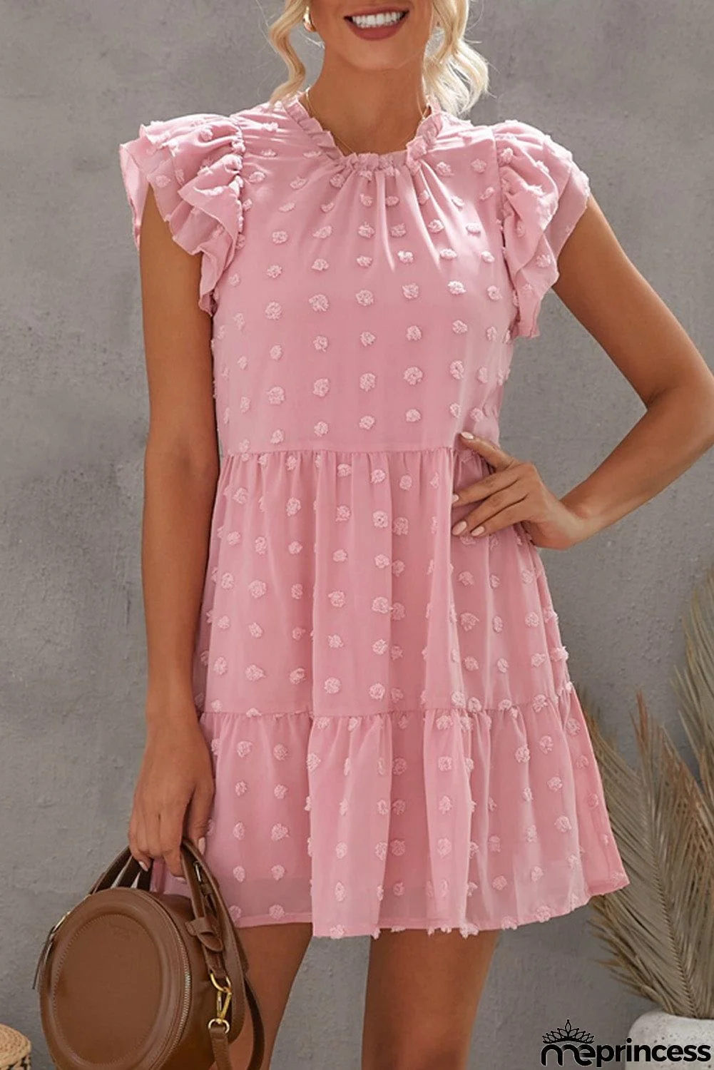 Swiss Dot Layered Mini Dress