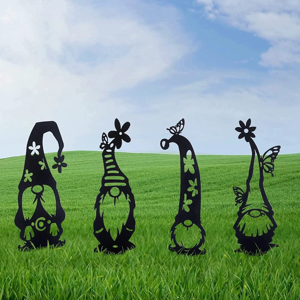 Garden Gnome Metal Silhouette