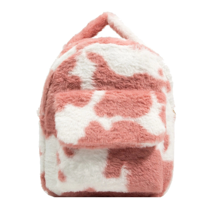 Plush Backpack Korean Style Backpack Spring And Autumn Japanese Style High-looking Schoolbag Female College Student School Bag