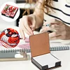 (US Local)5D DIY PU Cardinal Diamond Painting Notecard Box Gem Art Sticky Note Holder