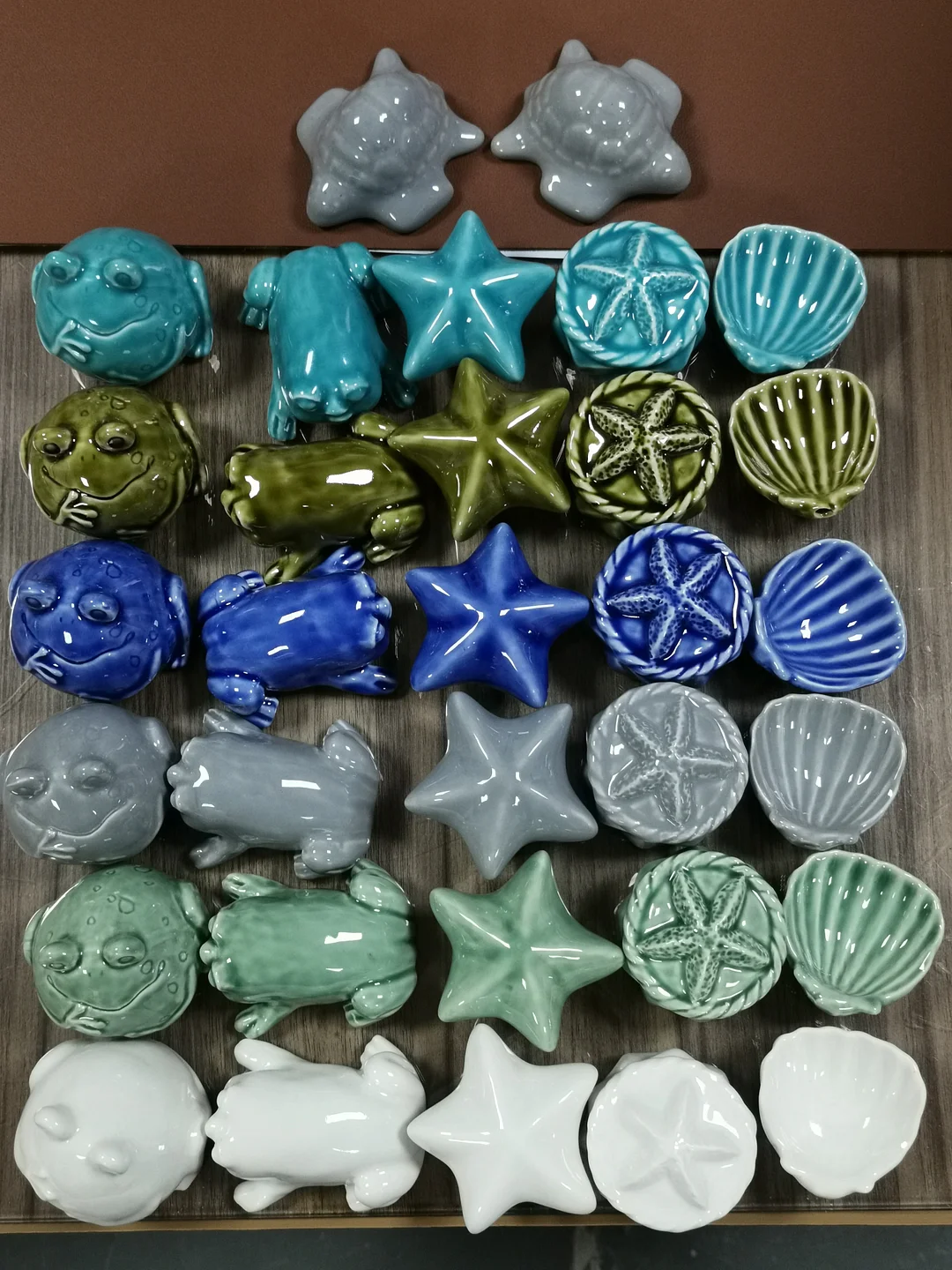 2 Sea Star Cap Style Porcelain Toilet Bolt Covers