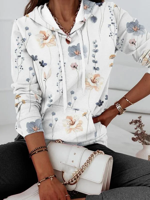 Long Sleeve Print Casual Sweatshirt