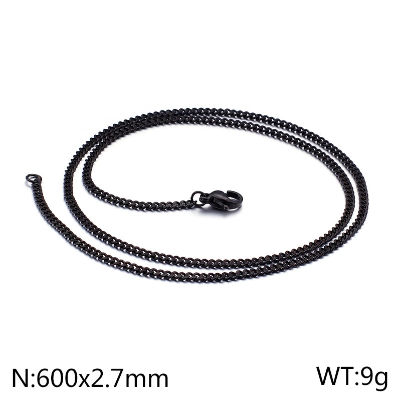 Minimalist Commute Solid Color Titanium Steel Plating 18K Gold Plated Women’s Necklace