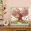 Blumen im Wald - speziell geformtes Diamond Painting - 30*30cm
