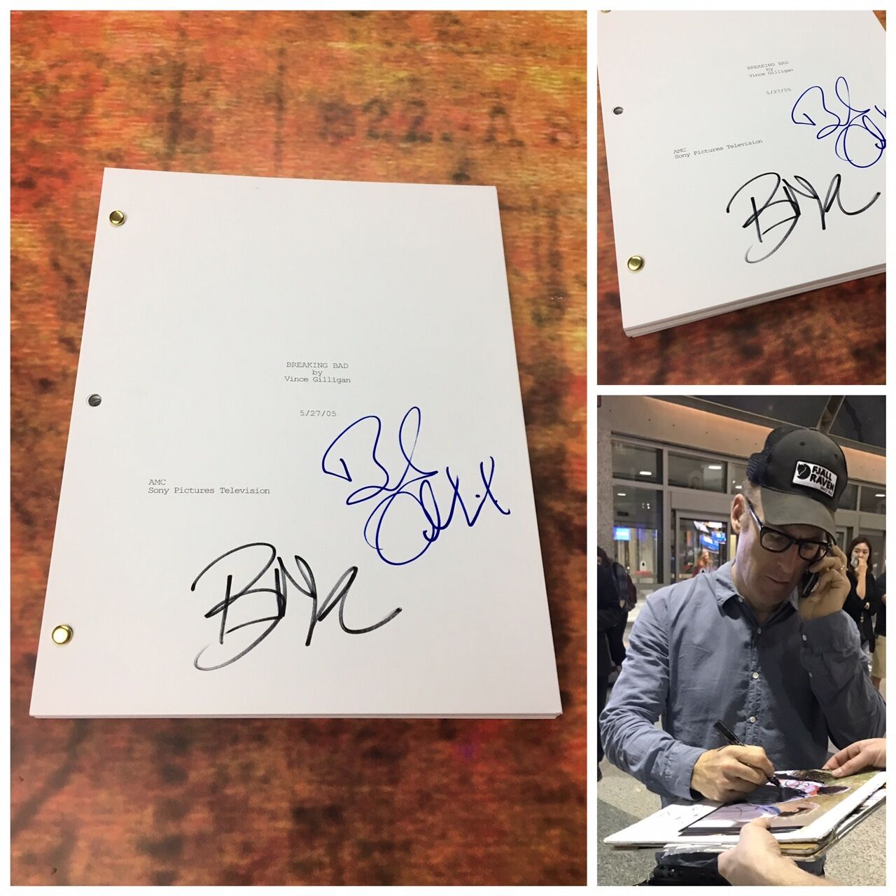 GFA Bob Odenkirk Cast x2 * BREAKING BAD * Signed TV Episode Script PROOF COA