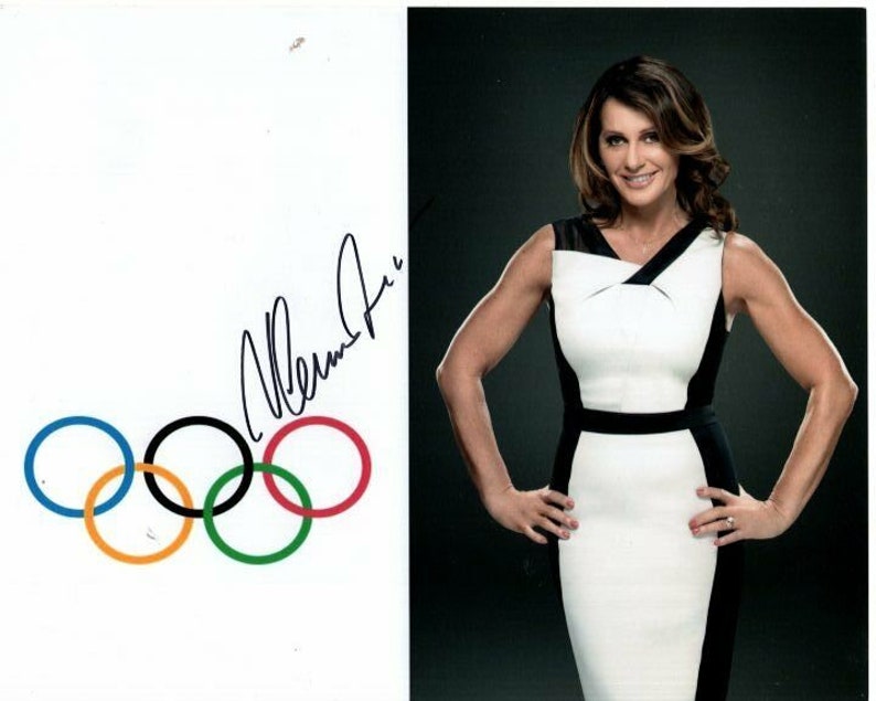 Nadia comaneci signed autographed usa olympic gymnast Photo Poster painting