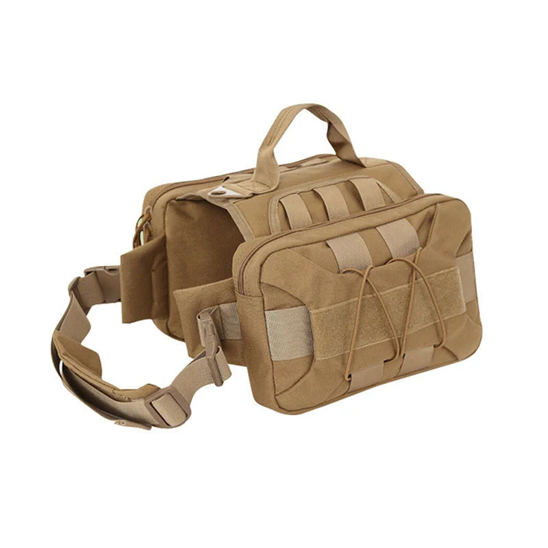 Tactical Dog Backpack Hound Dog Harness Vest with 2 Large Side Bags