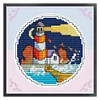 Autumn By The Seaside - 14CT Stamped Cross Stitch 16*16cm/6.3*6.3in