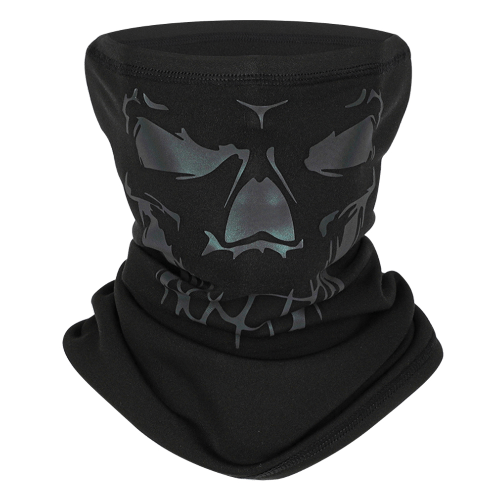 

WEST BIKING Skull Neck Tube Mask Reflective Fleece Outdoor Bandana Scarf, Army green, 501 Original