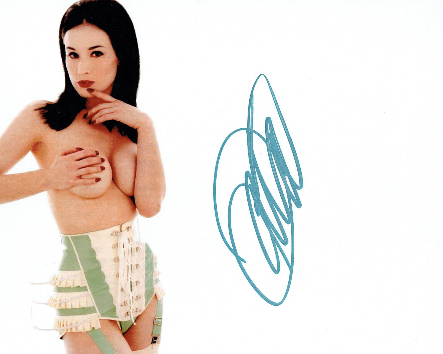 Dita Von TEESE Actress SIGNED Nude Sexy Photo Poster painting C AFTAL Autograph COA Burlesque