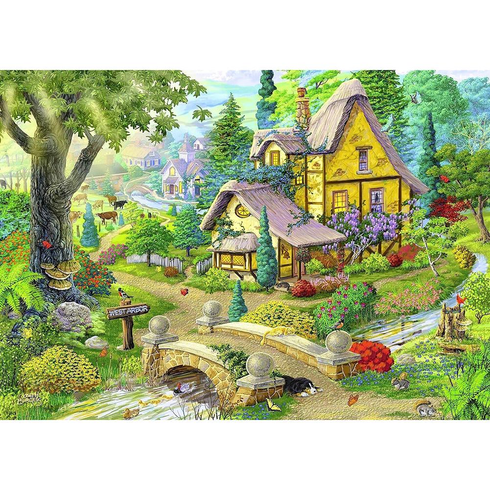 

Mountain Cabin-Round Drill Diamond Painting-65*45CM, 501 Original