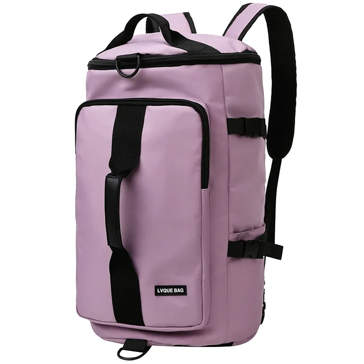 Unisex Carry On Bag Waterproof Multi-Pocket Overnight Camping Bag (Purple)