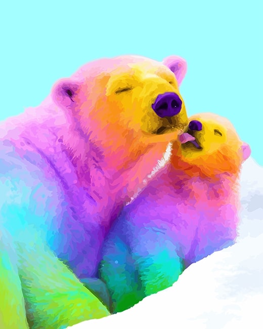 

Colorful Bears – Paint By Numbers - 40*50CM, 501 Original