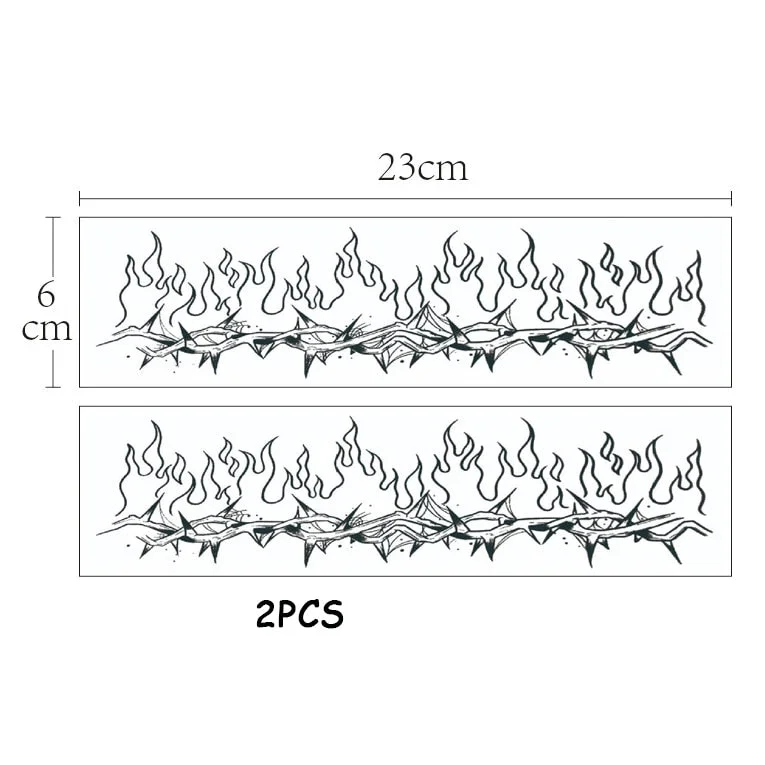 Waterproof Temporary Tattoo Sticker Tribal totem band Fake Tatto Personality Flash Tatoo Waist Arm Foot Tato for Girl Women Men