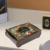 5D bricolage diamant art cristal de stockage kit de caisse en bois pour la d&eacute;coration (joyeux No&euml;l)